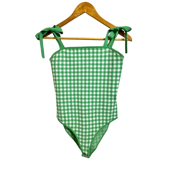& other stories Tops - Los Angeles Atelier & Other stories green checkered bodysuit size Small